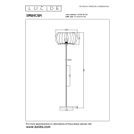 SPENCER Lampa podłogowa Ø 40 cm 1xE27 Szary 34745/81/36 Lucide - zdjęcie dodatkowe 5
